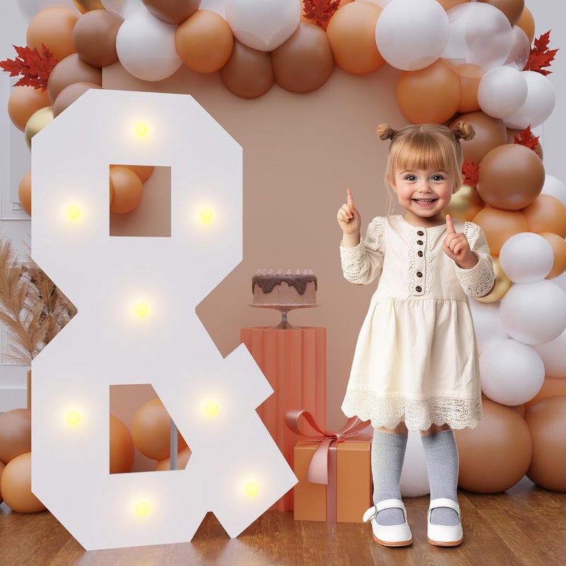 Bugame 3FT Marquee Letters, Large Light Up Letters for Birthday Wedding Backdrop, Warm Light 3 Feet Tall for Baby Shower Party Proposal Decoration Decor - Image 1